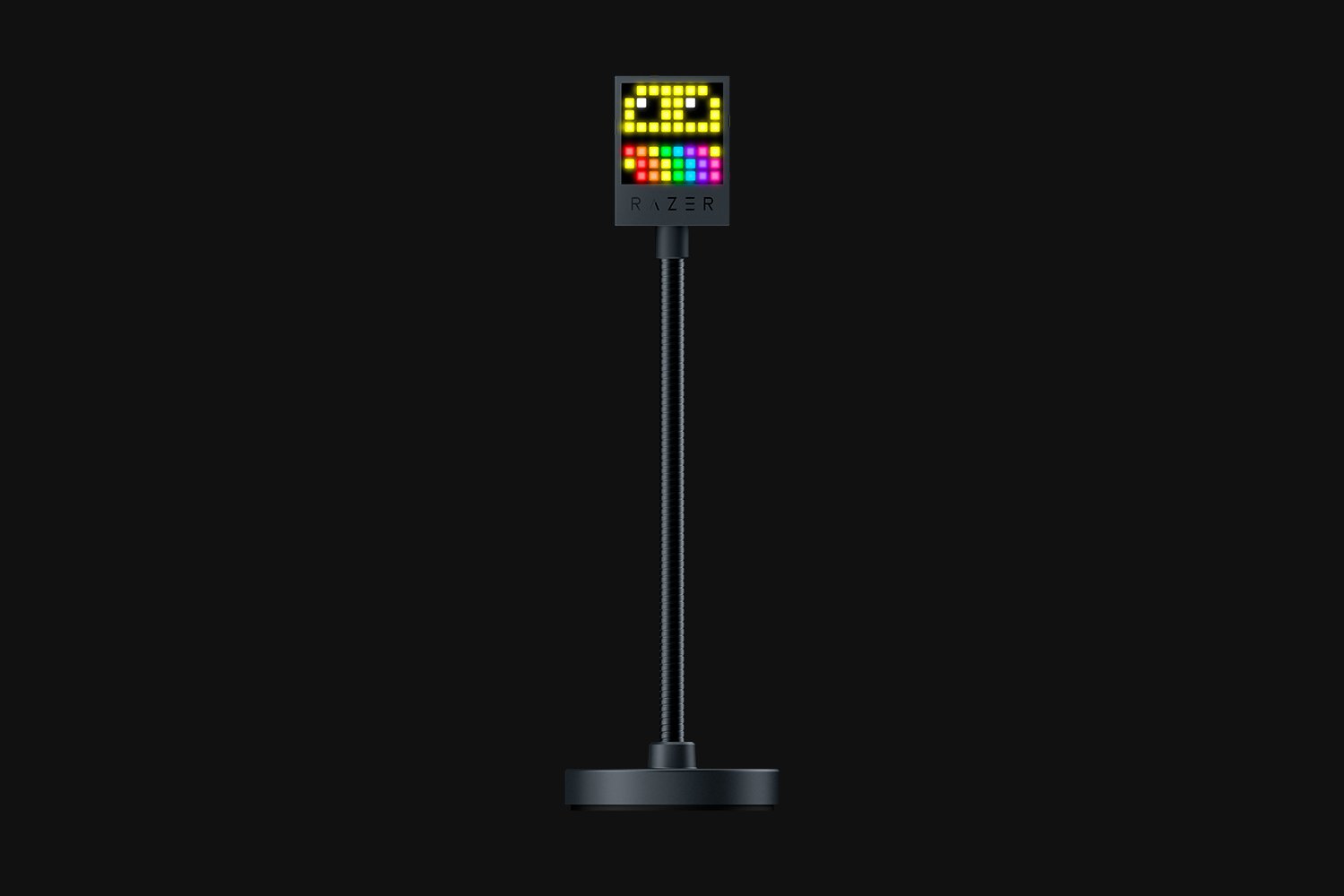 Razer Emote Display - Black Background with Light (Closeup  View)