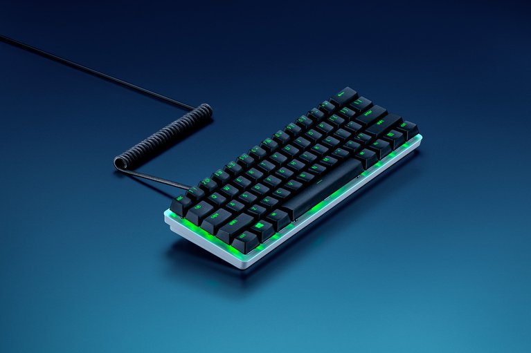 Razer PBT Keycaps (Black) on Razer Keyboard with Chroma Lighting