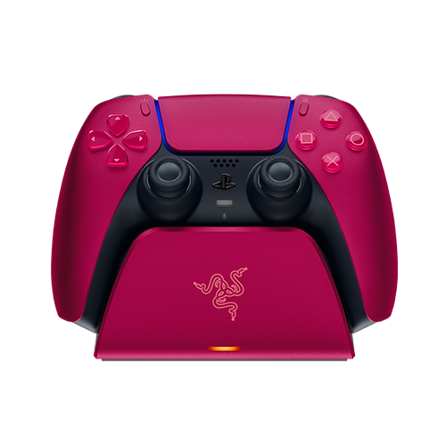 Image of Razer Quick Charging Stand for PS5 DualSense Wireless Controller Quick Charge - Curved Cradle Design - Matches Your PS5 DualSense Wireless Controller - Red