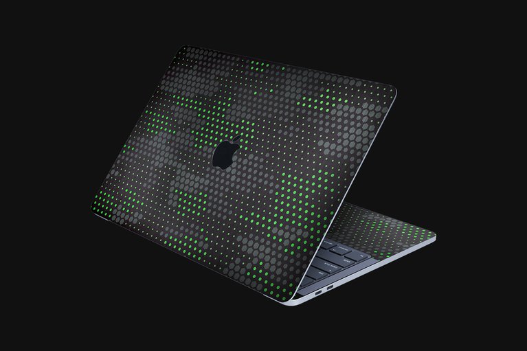 Razer Skins - MacBook Pro 13 - Green Hex Camo - Full -view 1