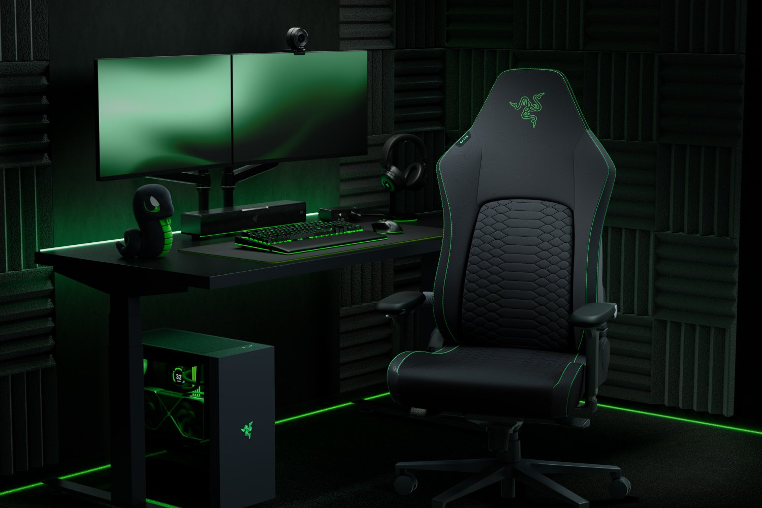 Razer Iskur V2 - Black / Green