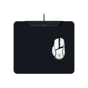 Razer Basilisk V4 HyperSpeed - White + HyperFlux V2 Wireless Charging System - Cloth Edition