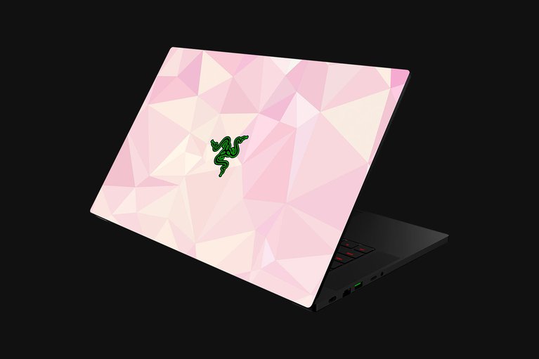 Razer Blade 15 Base (Angled View) Skin - Geometric (Quartz) Top