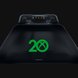 Razer Universal Quick Charging Stand (Xbox 20th Anniversary Limited Edition) - Black Background with Light (Front View)