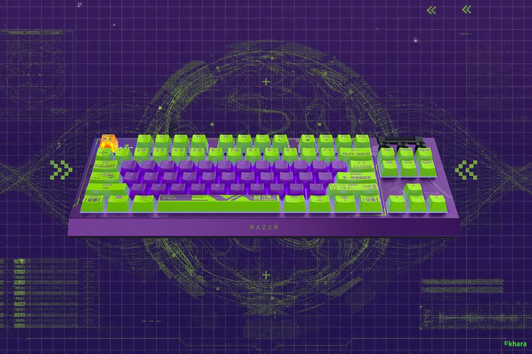 Razer BlackWidow V4 Tenkeyless HyperSpeed - 橘軸 - US - Evangelion (EVA-01) Edition - 檢視 1