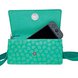 Nintendo Switch Sling Bag - Animal Crossing (Teal Leaves) Open with Switch - White Background (Front View)