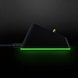 Razer Mouse Dock Chroma Connected - Black Background with Light (Side View)