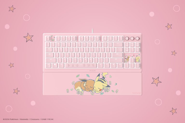 Razer Ornata V3 Tenkeyless - US - Pikachu & Eevee Edition -view 1