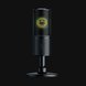 Razer Seiren Emote Smile - Black Background with Light (Back View)