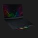 Razer Laptop Stand (Chroma) - Black Background with Light (Angled View)