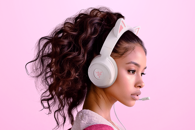 Razer Kraken Kitty V3 X - White -view 1