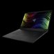 Razer Blade 17 165Hz - Black Background with Light (Right-Angled View)