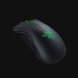 Razer DeathAdder Essential (Black) - Black Background with Light (Back-Angled View)