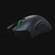 Razer DeathAdder Essential (Black) - Black Background with Light (Front-Angled View)