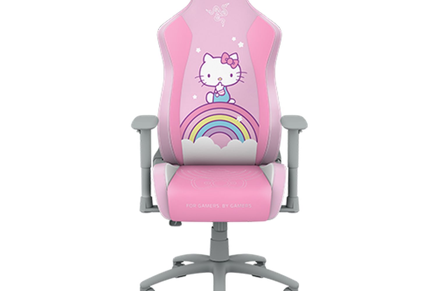 Gaming Chair Cushion White, Cute Seat Cushion with Backrest Non-Slip,  Kawaii Cha