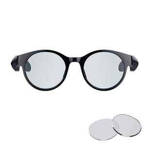 Razer Anzu Smart Glasses - Rundes Design - Größe L - Paket mit Blaulichtfilter- und Sonnenbrillen-Gläsern