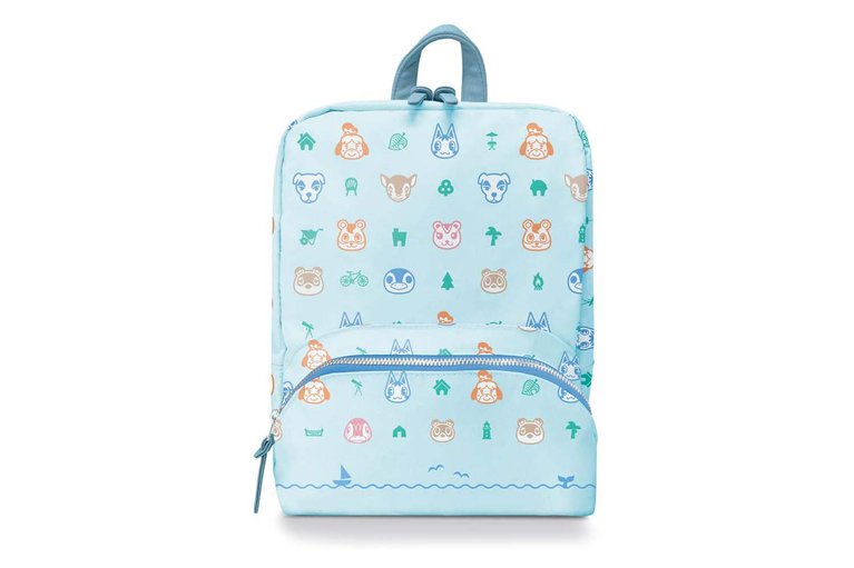 Nintendo Switch Mini Backpack - Animal Crossing (Outdoor Pattern) - White Background (Front View)