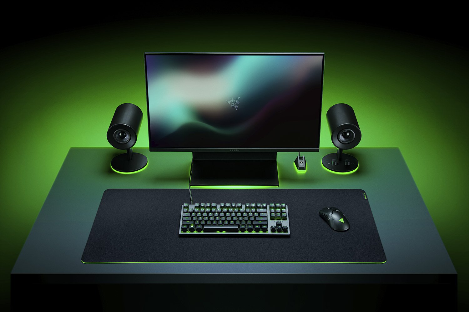 Razer Gigantus V2 XXL on Razer Workstation - Backlit (Razer Theme)