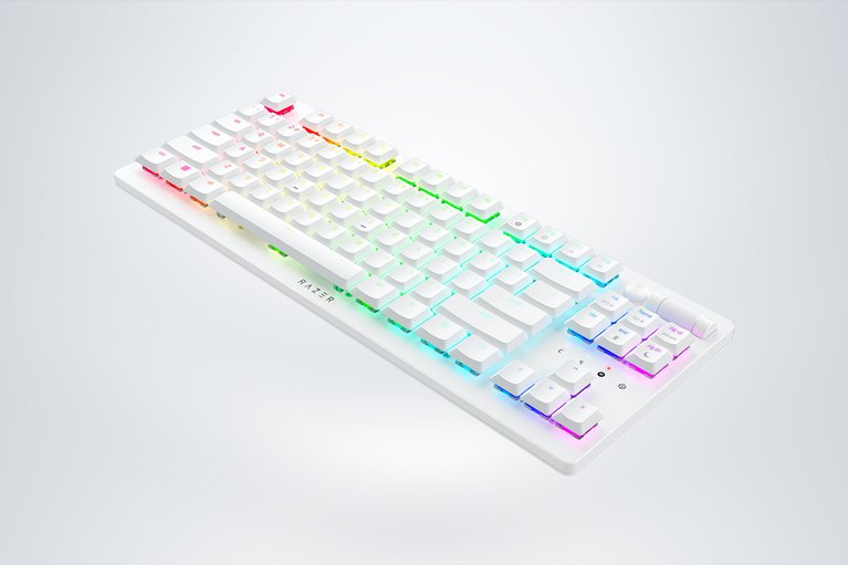 Razer DeathStalker V2 Pro Tenkeyless - 리니어 옵티컬 스위치 - US - 화이트 - 1 보기