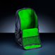 Razer Scout 15 Backpack V3 Main Compartment Open - Black Background with Light (Angled View)