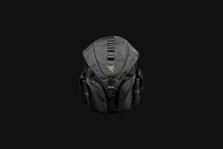Razer Mercenary Backpack - Black Background with Light