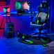 Razer Sneki Snek Floor Rug in gaming setup under gaming chair - used to protect the floor