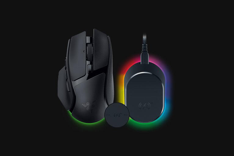 Razer Basilisk V4 HyperSpeed - Black + Mouse Dock V2 Pro -view 1