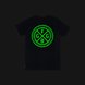 Razer Emblem Tee XXL - Black Background with Light (Back View)