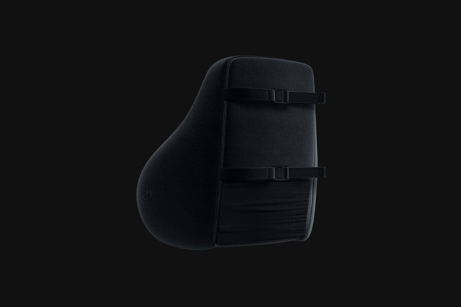 Razer Chroma Head Cushion - Black Background with Light (Back-Angled View)