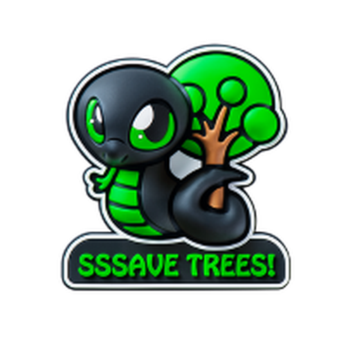 Image of Razer Sneki Snek Fridge Magnet - SSSAVE TREES