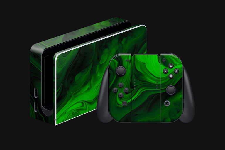 Razer Skins - Nintendo Switch OLED - Acid Sludge - Full -view 1