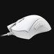 Razer DeathAdder Essential (White) - Black Background with Light (Front-Angled View)