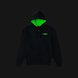 Razer Streak Hoodie XXL - Black Background with Light (Front View)