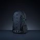 Razer Rogue 13 Backpack V3 (Black) - Black Background with Light (Angled View) Backlit