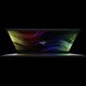 Razer Blade 17 165Hz Partial Open - Black Background with Light (Front View)