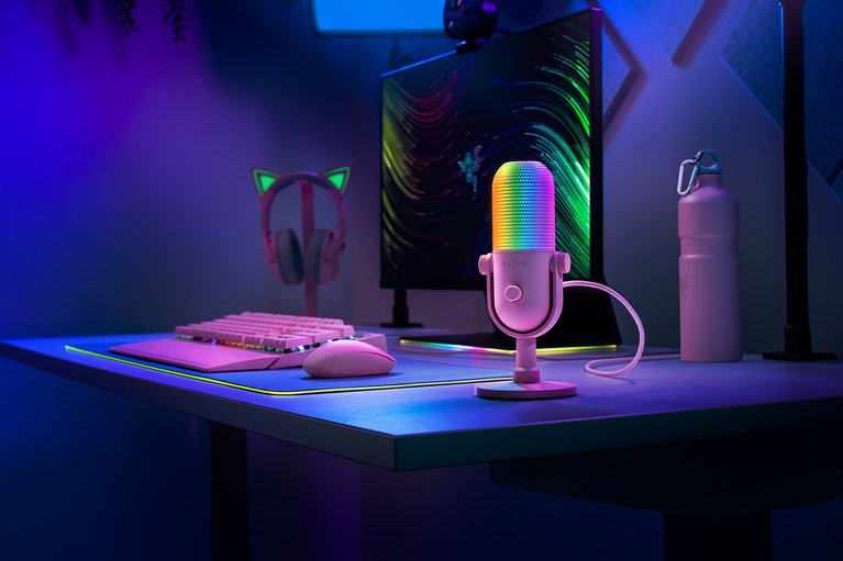 Razer Seiren V3 Chroma - Quartz -view 1