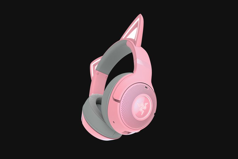 Razer Kraken Kitty V2 BT - Quartz -view 1