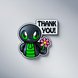 Razer Sneki Snek Fridge Magnet (Thank You) - Silver Background with Light