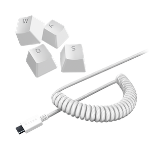 Razer PBT Keycap + Coiled Cable Upgrade Set - Mercury White