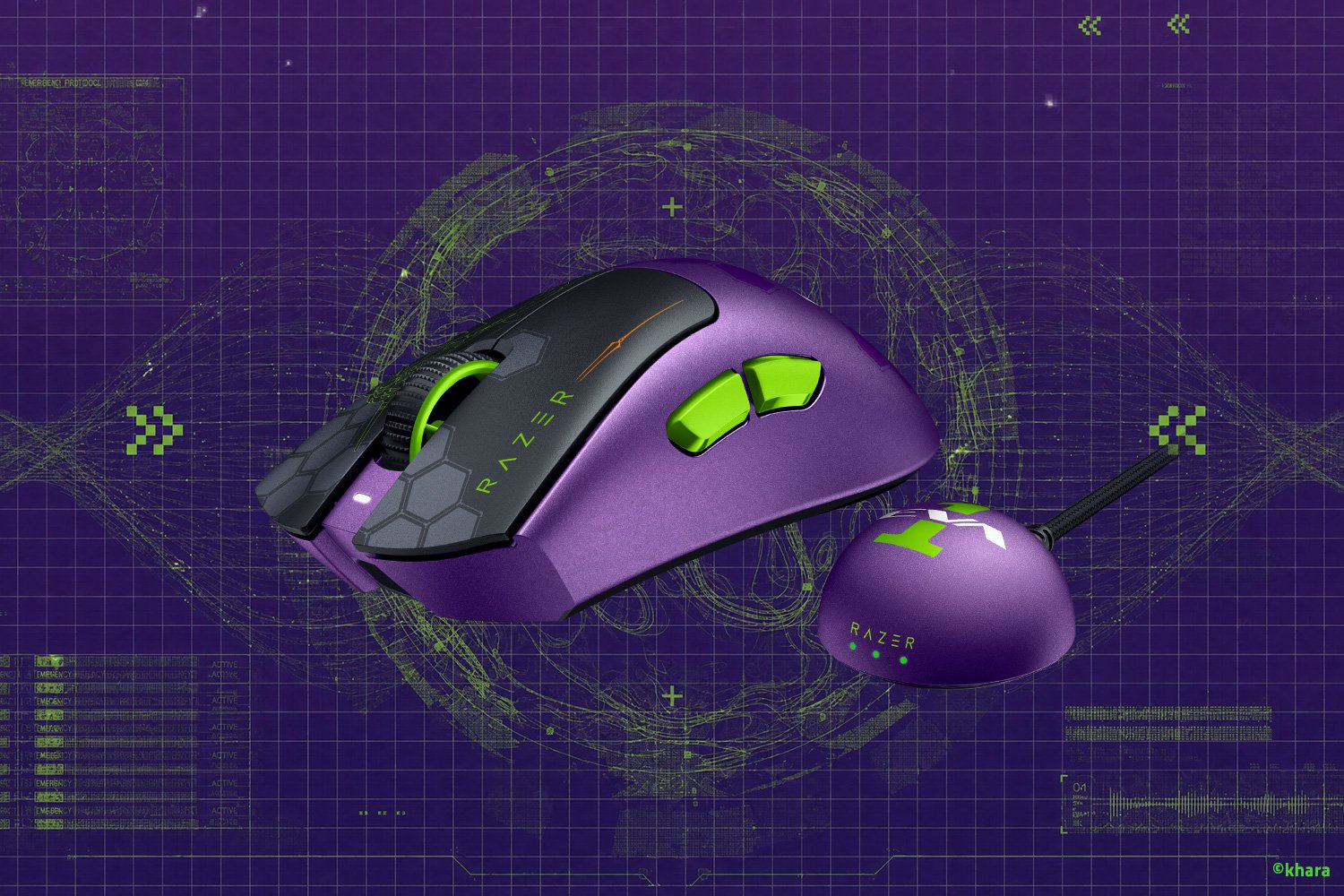 Razer DeathAdder V4 Pro - Evangelion (EVA-01) Edition