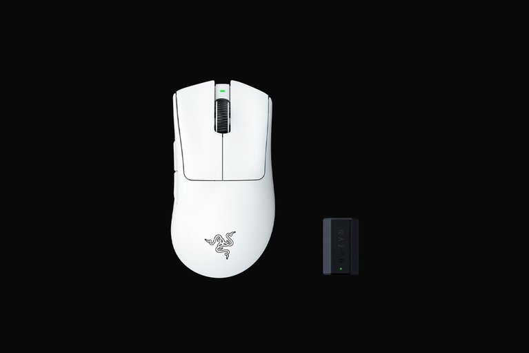 Razer DeathAdder V3 Pro - White - Classic Base - 8000 Hz -view 1