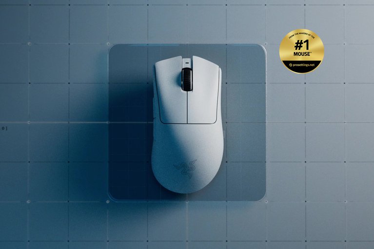 Razer DeathAdder V3 Pro - White - Classic Base - 1000 Hz -view 1