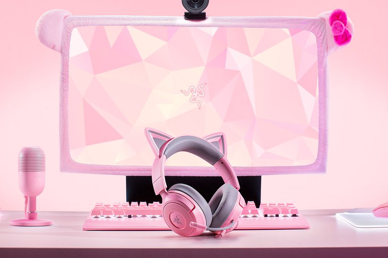 Razer Kraken Kitty V3 X - Quartz -view 1