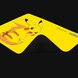 Razer Goliathus Mouse Mat (Pikachu) with Fold-Up Underside - Black Background with Light (Angled view)